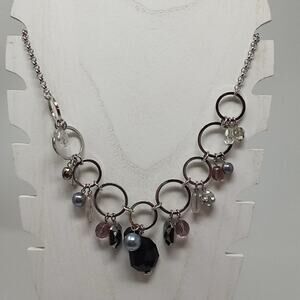 Cookie Lee Silver Tone Chain with Beads Necklace